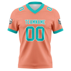 Benutzerdefinierte Rosa Cyan Fußball Trikots Personalisierter Name Nummer Logo