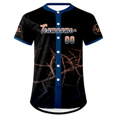 Benutzerdefiniert Schwarz Marine Blau Personalisierter Baseball Jersey mit Farbverlauf Team Uniform mit Namen und Nummer