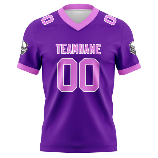Benutzerdefinierte Lila Rosa Fußball Trikots Personalisierter Name Nummer Logo