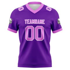 Benutzerdefinierte Lila Rosa Fußball Trikots Personalisierter Name Nummer Logo