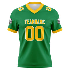 Benutzerdefinierte Grün Gelb Fußball Trikots Personalisierter Name Nummer Logo