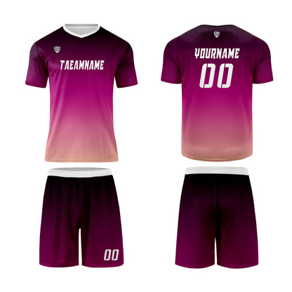 Benutzerdefinierte Schwarz Lila Gelb Trikots für Männer Frauen Personalisierte Fußball Uniformen für Erwachsene und Kind
