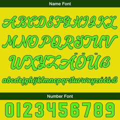 Benutzerdefiniert Gelb Grün Personalisierter Baseball Jersey mit Farbverlauf Team Uniform mit Namen und Nummer