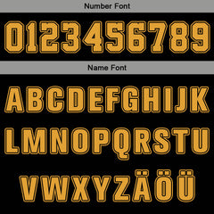 Benutzerdefinierter Grau Schwarz Gelb Basketball Jersey Uniform Anzug gedruckt Ihr Logo Name Nummer