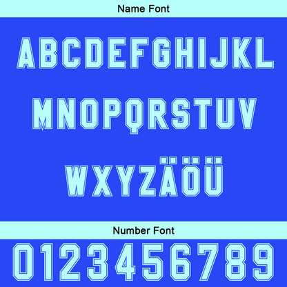 Benutzerdefiniert Dunkelblau Blau Personalisierter Baseball Jersey mit Farbverlauf Team Uniform mit Namen und Nummer