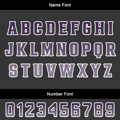 Benutzerdefinierter Grau Violett Basketball Jersey Uniform Anzug gedruckt Ihr Logo Name Nummer