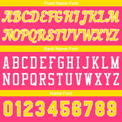 Individuelle Rosa-Gelb Basketball Jersey Shorts für Männer und Frauen Gestickter und gedruckter Name, Nummer und Logo