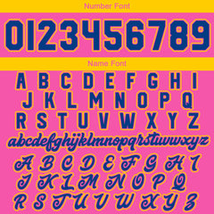 Maßgeschneiderte Rosa Gelb Königlich Letterman Varsity Jacket Individuelle Stickerei Druck nach Ihrem Wunsch