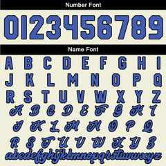 Maßgeschneiderte Cremeblau Letterman Varsity Jacket Individuelle Stickerei Druck nach Ihrem Wunsch