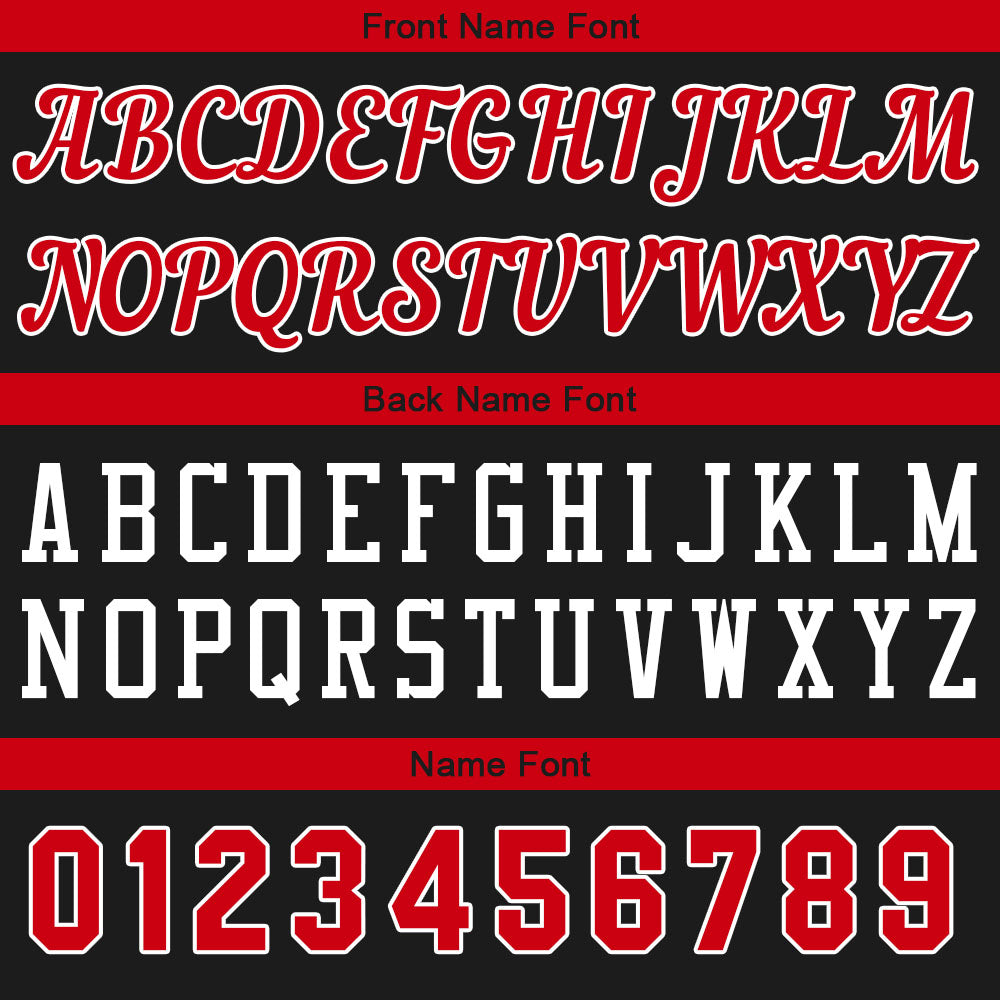 Individuelle Schwarz Rot Basketball Jersey Shorts für Männer und Frauen Gestickter und gedruckter Name, Nummer und Logo