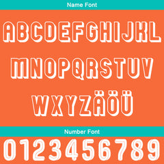 Benutzerdefiniert Orange Cyan Personalisierter Baseball Jersey mit Farbverlauf Team Uniform mit Namen und Nummer