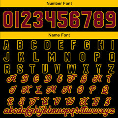 Maßgeschneiderte Crimson Schwarz Gelb Letterman Varsity Jacket Individuelle Stickerei Druck nach Ihrem Wunsch