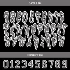 Benutzerdefiniert Schwarz Weiß Personalisierter Baseball Jersey mit Farbverlauf Team Uniform mit Namen und Nummer