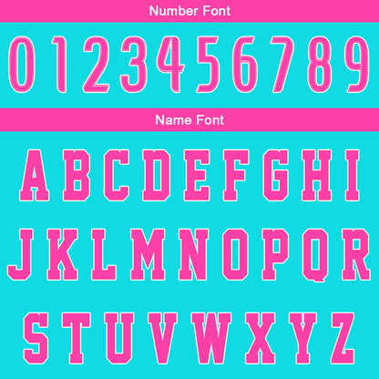Benutzerdefinierter Cyan Rosa Basketball Jersey Uniform Anzug gedruckt Ihr Logo Name Nummer