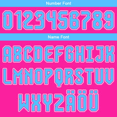 Benutzerdefinierter Rosa Weiß Blau Basketball Jersey Uniform Anzug gedruckt Ihr Logo Name Nummer