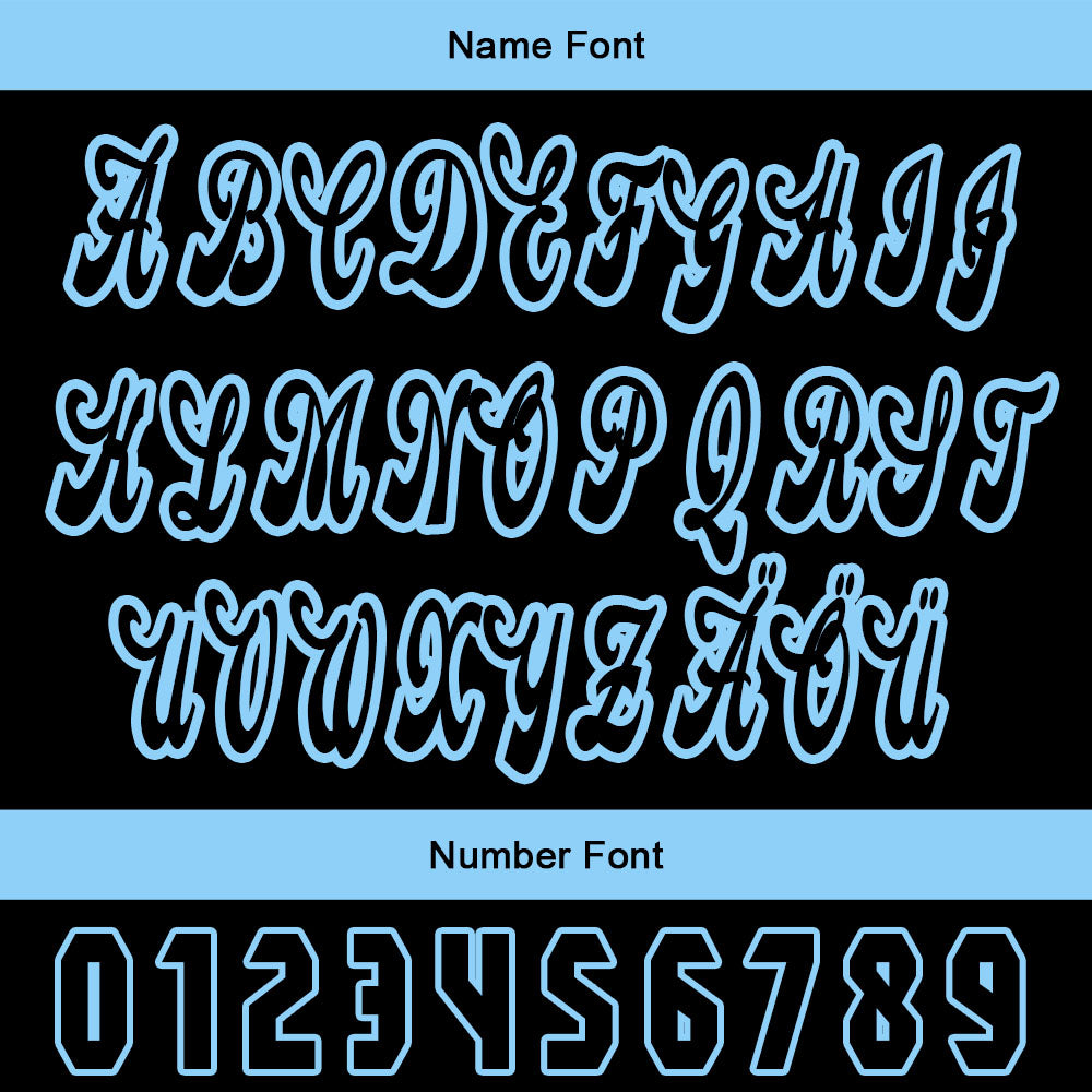 Benutzerdefiniert Blau Schwarz Personalisierter Baseball Jersey mit Farbverlauf Team Uniform mit Namen und Nummer