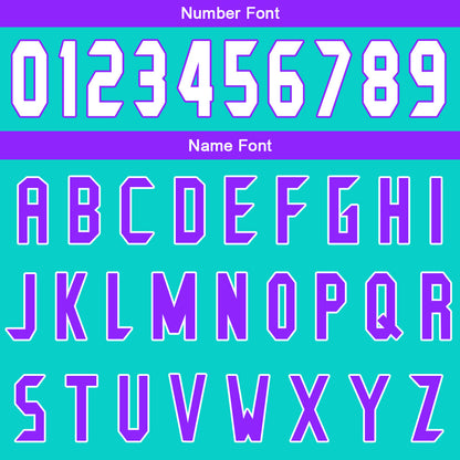 Benutzerdefinierter Cyan Lila Basketball Jersey Uniform Anzug gedruckt Ihr Logo Name Nummer