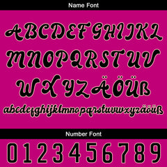 Benutzerdefiniert Rose Rosa Schwarz Personalisierter Baseball Jersey mit Farbverlauf Team Uniform mit Namen und Nummer