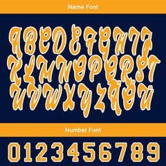 Benutzerdefiniert Blue Orange Personalisierter Baseball Jersey mit Farbverlauf Team Uniform mit Namen und Nummer