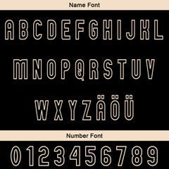 Benutzerdefiniert Schwarz Beige Personalisierter Baseball Jersey mit Farbverlauf Team Uniform mit Namen und Nummer