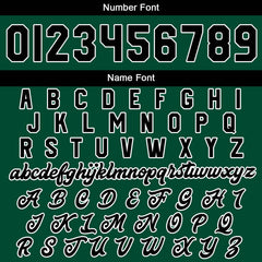 Maßgeschneiderte Grün Schwarz Letterman Varsity Jacket Individuelle Stickerei Druck nach Ihrem Wunsch