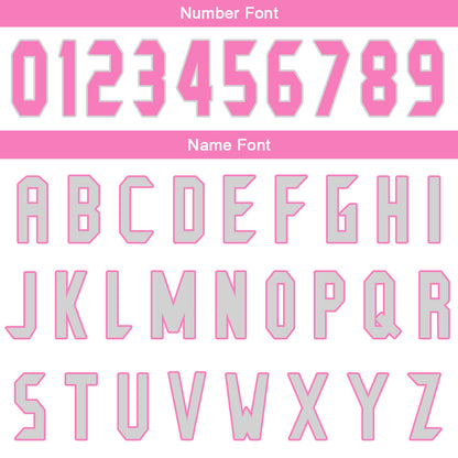 Benutzerdefinierter Weiß Grau Rosa Basketball Jersey Uniform Anzug gedruckt Ihr Logo Name Nummer