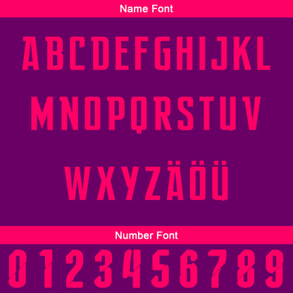 Benutzerdefiniert Lila Fuchsia Personalisierter Baseball Jersey mit Farbverlauf Team Uniform mit Namen und Nummer