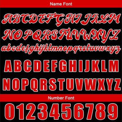 Benutzerdefinierter Schwarz Rot Basketball Jersey Uniform Anzug gedruckt Ihr Logo Name Nummer