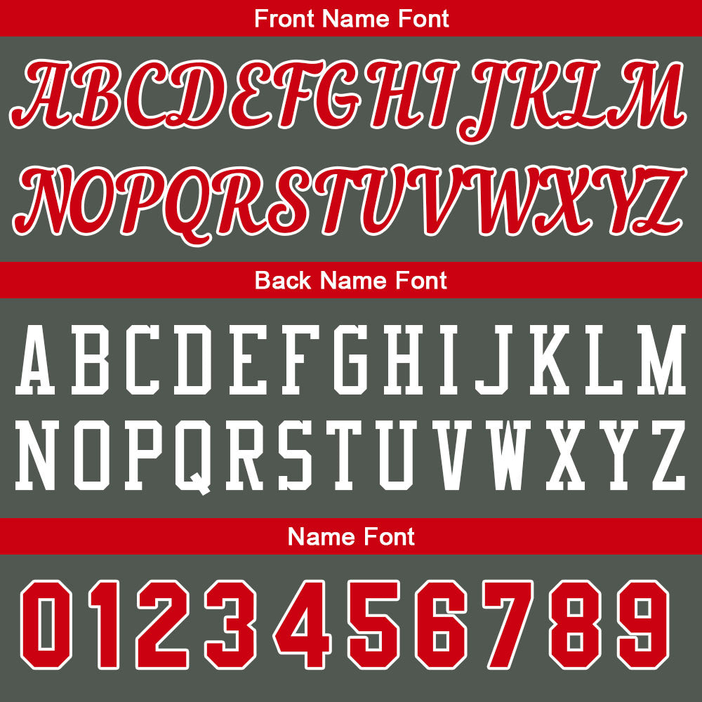 Individuelle Dunkelgrau-Rot Basketball Jersey Shorts für Männer und Frauen Gestickter und gedruckter Name, Nummer und Logo