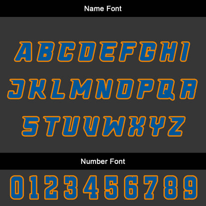 Benutzerdefinierter Orange Blau Basketball Jersey Uniform Anzug gedruckt Ihr Logo Name Nummer