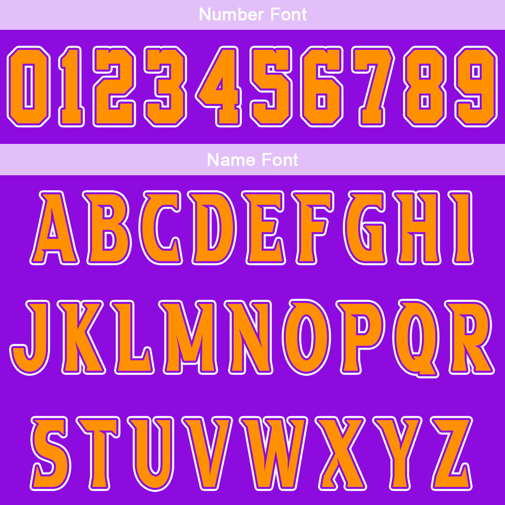 Benutzerdefinierter Lila Orange Basketball Jersey Uniform Anzug gedruckt Ihr Logo Name Nummer