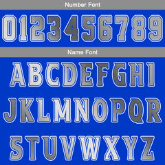Benutzerdefinierter Blau Grau Basketball Jersey Uniform Anzug gedruckt Ihr Logo Name Nummer