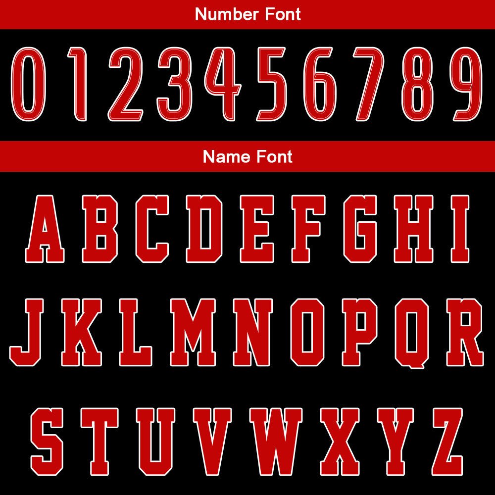 Benutzerdefinierter Schwarz Rot Basketball Jersey Uniform Anzug gedruckt Ihr Logo Name Nummer