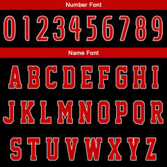 Benutzerdefinierter Schwarz Rot Basketball Jersey Uniform Anzug gedruckt Ihr Logo Name Nummer