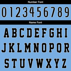 Benutzerdefinierter Hellblau Schwarz Basketball Jersey Uniform Anzug gedruckt Ihr Logo Name Nummer