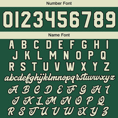 Maßgeschneiderte Grüne Creme Letterman Varsity Jacket Individuelle Stickerei Druck nach Ihrem Wunsch