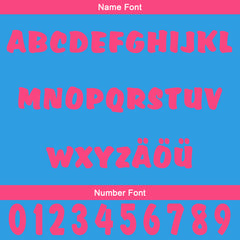 Benutzerdefiniert Blau Fuchsien Personalisierter Baseball Jersey mit Farbverlauf Team Uniform mit Namen und Nummer