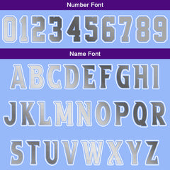 Benutzerdefinierter Blau Lila Grau Basketball Jersey Uniform Anzug gedruckt Ihr Logo Name Nummer