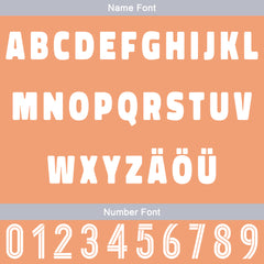 Benutzerdefiniert Hellgrau Hellorange Personalisierter Baseball Jersey mit Farbverlauf Team Uniform mit Namen und Nummer