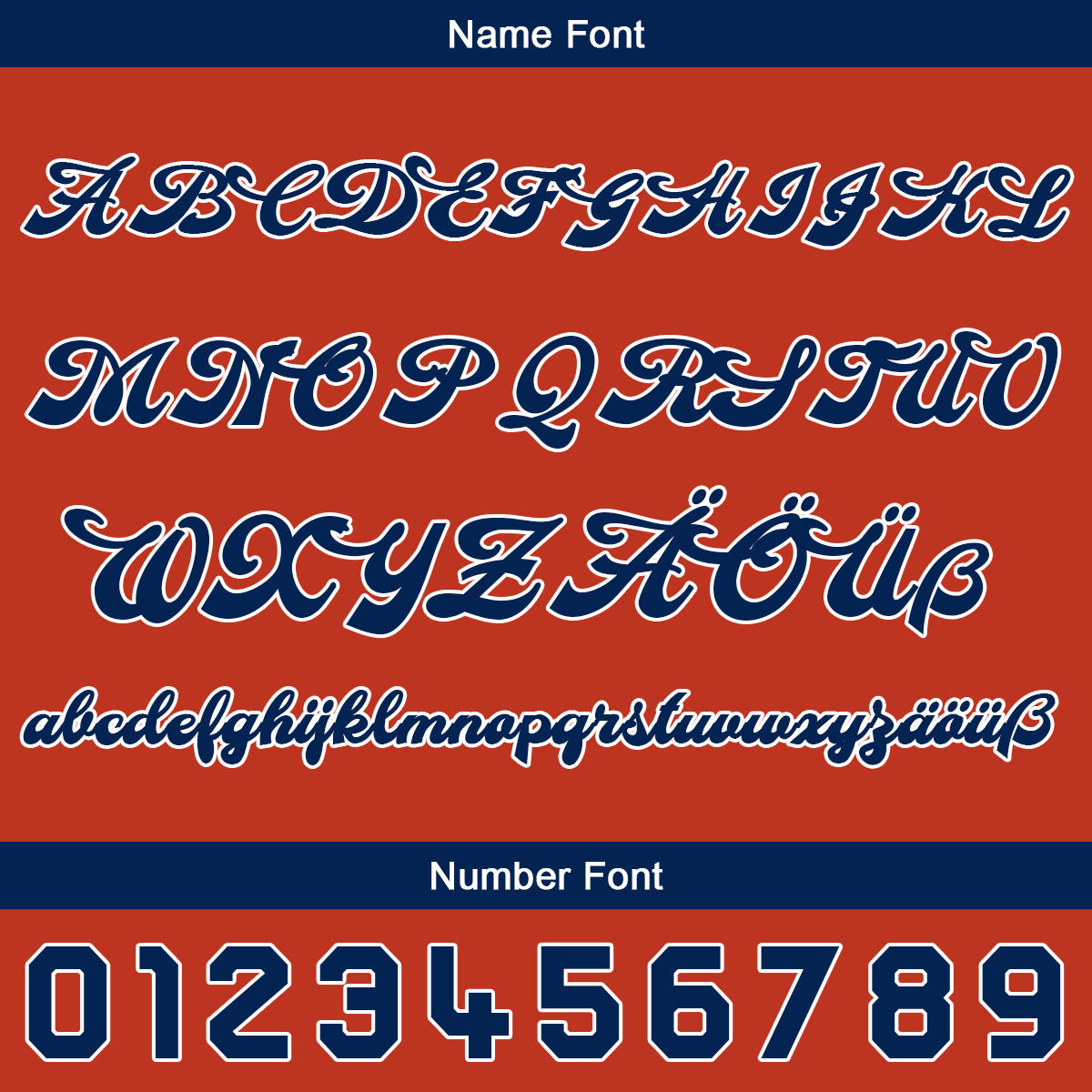 Benutzerdefiniert Orange Marine Personalisierter Baseball Jersey mit Farbverlauf Team Uniform mit Namen und Nummer