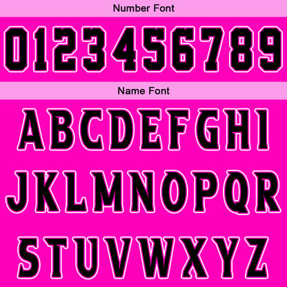 Benutzerdefinierter Rosa Schwarz Basketball Jersey Uniform Anzug gedruckt Ihr Logo Name Nummer