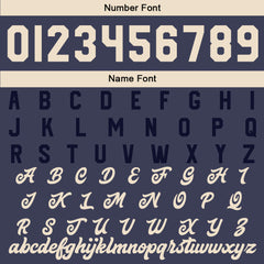 Maßgeschneiderte Marine Creme Letterman Varsity Jacket Individuelle Stickerei Druck nach Ihrem Wunsch