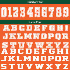 Benutzerdefinierter Orange Grün Basketball Jersey Uniform Anzug gedruckt Ihr Logo Name Nummer