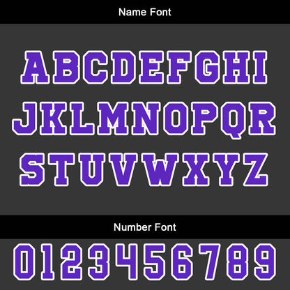 Benutzerdefinierter Lila Basketball Jersey Uniform Anzug gedruckt Ihr Logo Name Nummer
