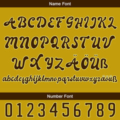 Benutzerdefiniert Gelb Braun Personalisierter Baseball Jersey mit Farbverlauf Team Uniform mit Namen und Nummer