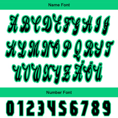 Benutzerdefiniert Grün Weiß Personalisierter Baseball Jersey mit Farbverlauf Team Uniform mit Namen und Nummer