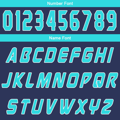 Benutzerdefinierter Marine Cyan Basketball Jersey Uniform Anzug gedruckt Ihr Logo Name Nummer