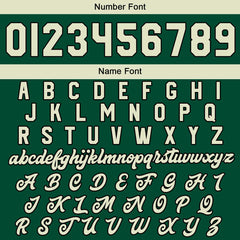 Maßgeschneiderte Grüne Creme Letterman Varsity Jacket Individuelle Stickerei Druck nach Ihrem Wunsch