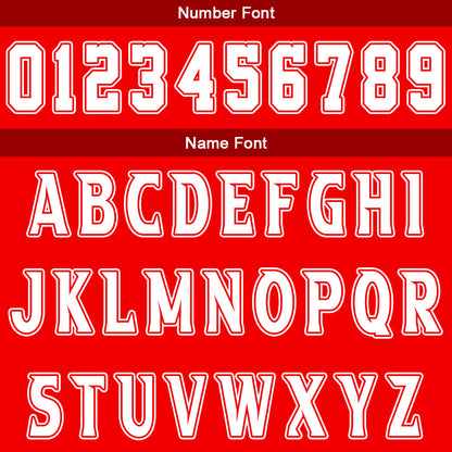 Benutzerdefinierter Rot Weiß Basketball Jersey Uniform Anzug gedruckt Ihr Logo Name Nummer