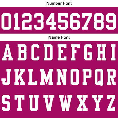 Benutzerdefinierte Fuchsia Weiß Fußball Polo-Shirts Fügen Sie Ihr Einzigartiges hinzu Logo/Name/Nummer
